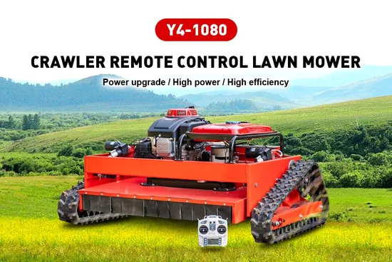 Mini Crawler Type Remote Control Lawn Mower Robot Gasoline Engine