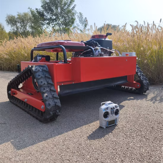 Mini Crawler Type Remote Control Lawn Mower Robot Gasoline Engine