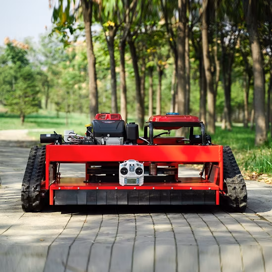 Mini Crawler Type Remote Control Lawn Mower Robot Gasoline Engine