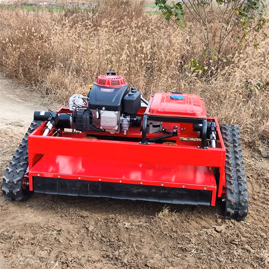 Mini Crawler Type Remote Control Lawn Mower Robot Gasoline Engine