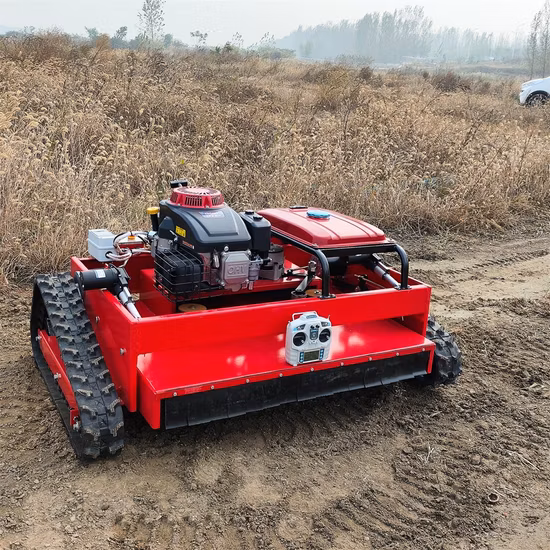 Mini-Crawler-Typ, ferngesteuerter Rasenmäher-Roboter, Benzinmotor
